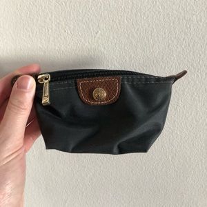 Longchamp gray change purse